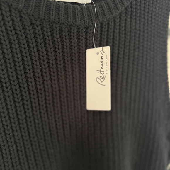 NWT! Reitmans Knit Vest | Size Small | Black with Side Tie-Ups - Picture 2 of 8